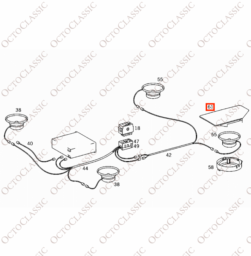 Mercedes C124 Coupe Parcel Shelf Speaker Cover Left Or Right All Colors A1248203312 / A1248203412 Mercedes C124 Coupe Parcel Shelf Speaker Cover Left Or Right All Colors A1248203312 / A1248203412