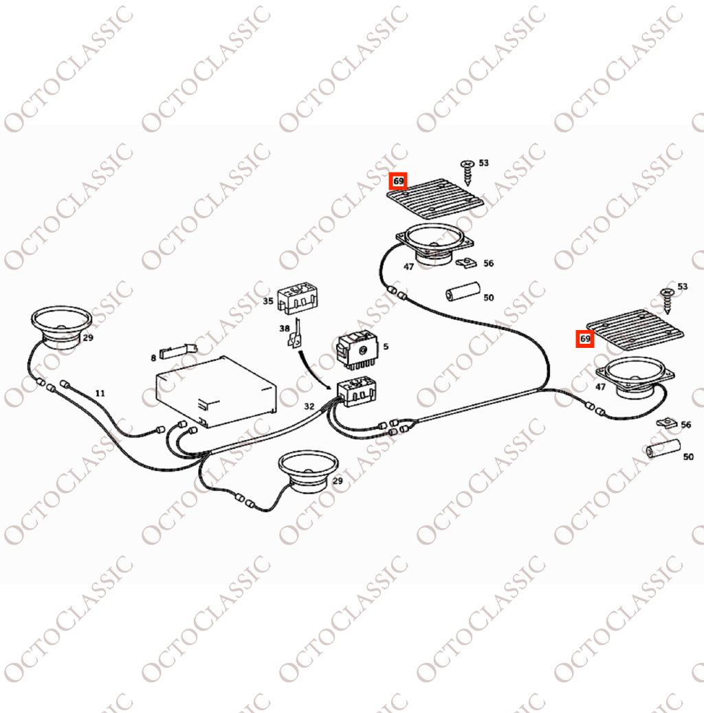 Mercedes W201 Parcel Shelf Copertura altoparlante posteriore Tutti i colori A2018200312 Mercedes W201 Parcel Shelf Copertura altoparlante posteriore Tutti i colori A2018200312