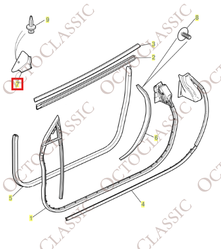 Jaguar XKR / XK Convertible  A-post Cover Black C2P9257 6W83-025A47-AA / C2P9256 6W83-025A46-AA Jaguar XKR / XK Convertible  A-post Cover Black C2P9257 6W83-025A47-AA / C2P9256 6W83-025A46-AA