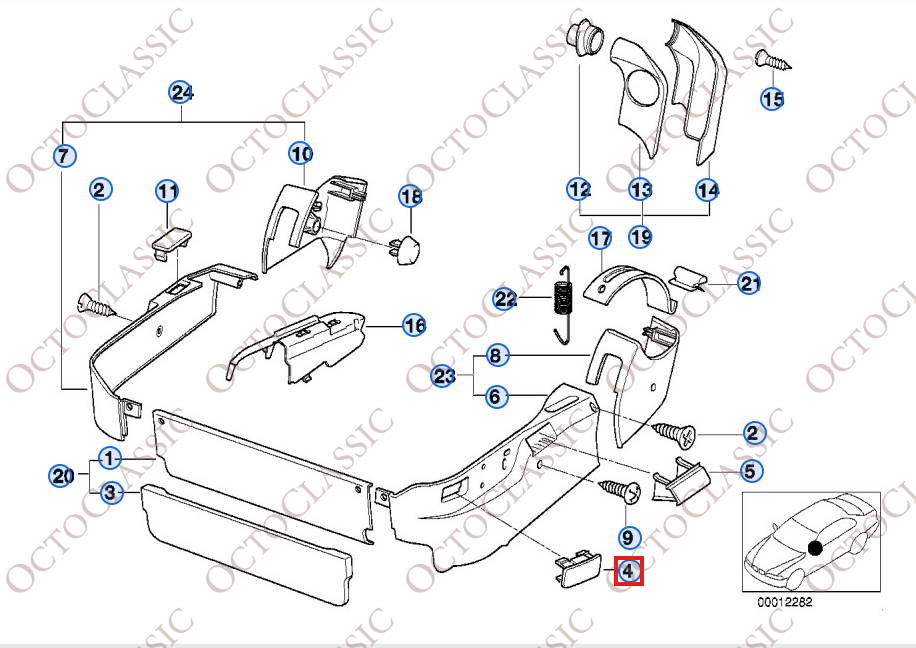 BMW E31 Covering Cap Left Or Right 52108162367 / 52108162368 BMW E31 Covering Cap Left Or Right 52108162367 / 52108162368