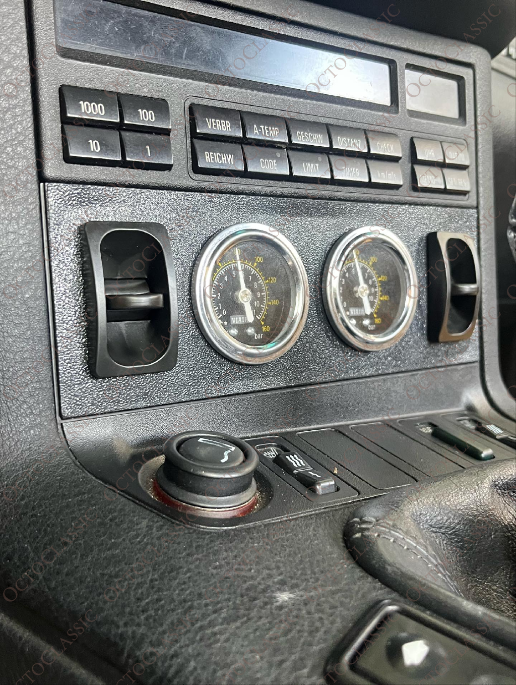 BMW E36 Air Ride System Double Gauge And Switch Cluster Pod Black BMW E36 Air Ride System Double Gauge And Switch Cluster Pod Black