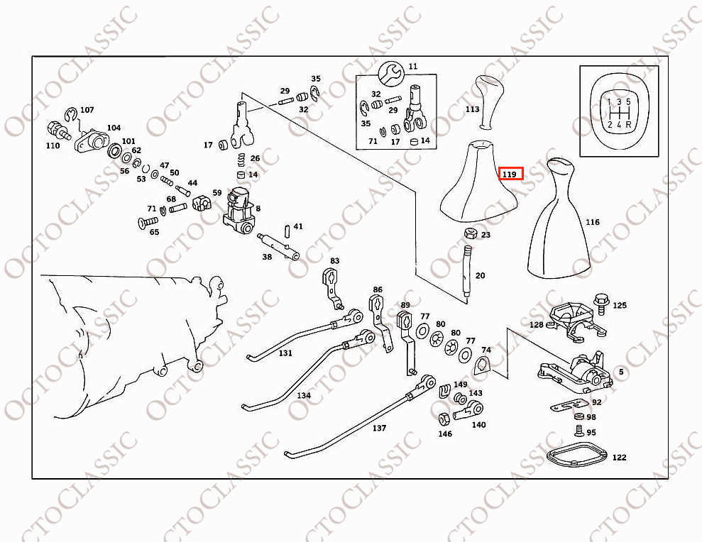 Mercedes W201 Gear Shift Boot Gaiter A2012670497 Mercedes W201 Gear Shift Boot Gaiter A2012670497