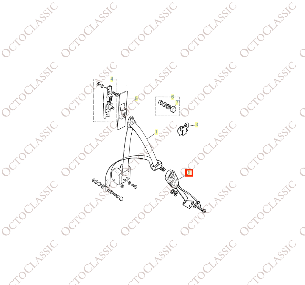 Jaguar XJ40 Seat Belt Buckle All Colors BEC21994 Jaguar XJ40 Seat Belt Buckle All Colors BEC21994