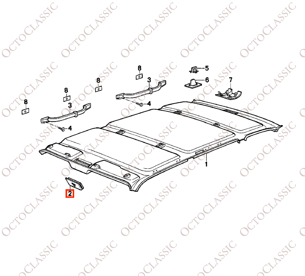 BMW E30 M-Design Interior Sunroof Motor Cover Roof Trim All Colors 51441979820 BMW E30 M-Design Interior Sunroof Motor Cover Roof Trim All Colors 51441979820