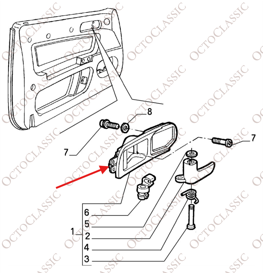 Alfa Romeo 916 GTV Spider Maniglia interna porta sinistra o destra nero 112770661 / 112770660 Alfa Romeo 916 GTV Spider Maniglia interna porta sinistra o destra nero 112770661 / 112770660