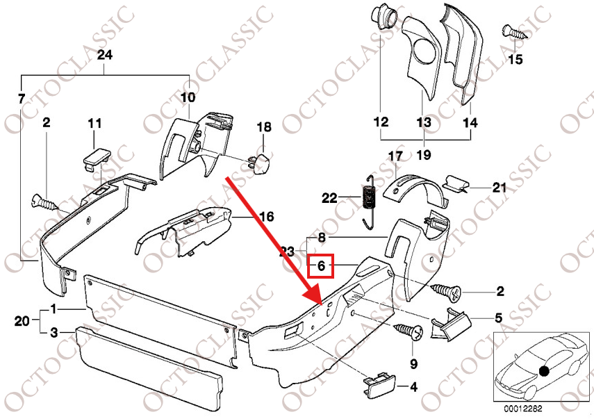 BMW E31 Seat Trim Outer Left Or Right 52101940891 / 52101940892 BMW E31 Seat Trim Outer Left Or Right 52101940891 / 52101940892