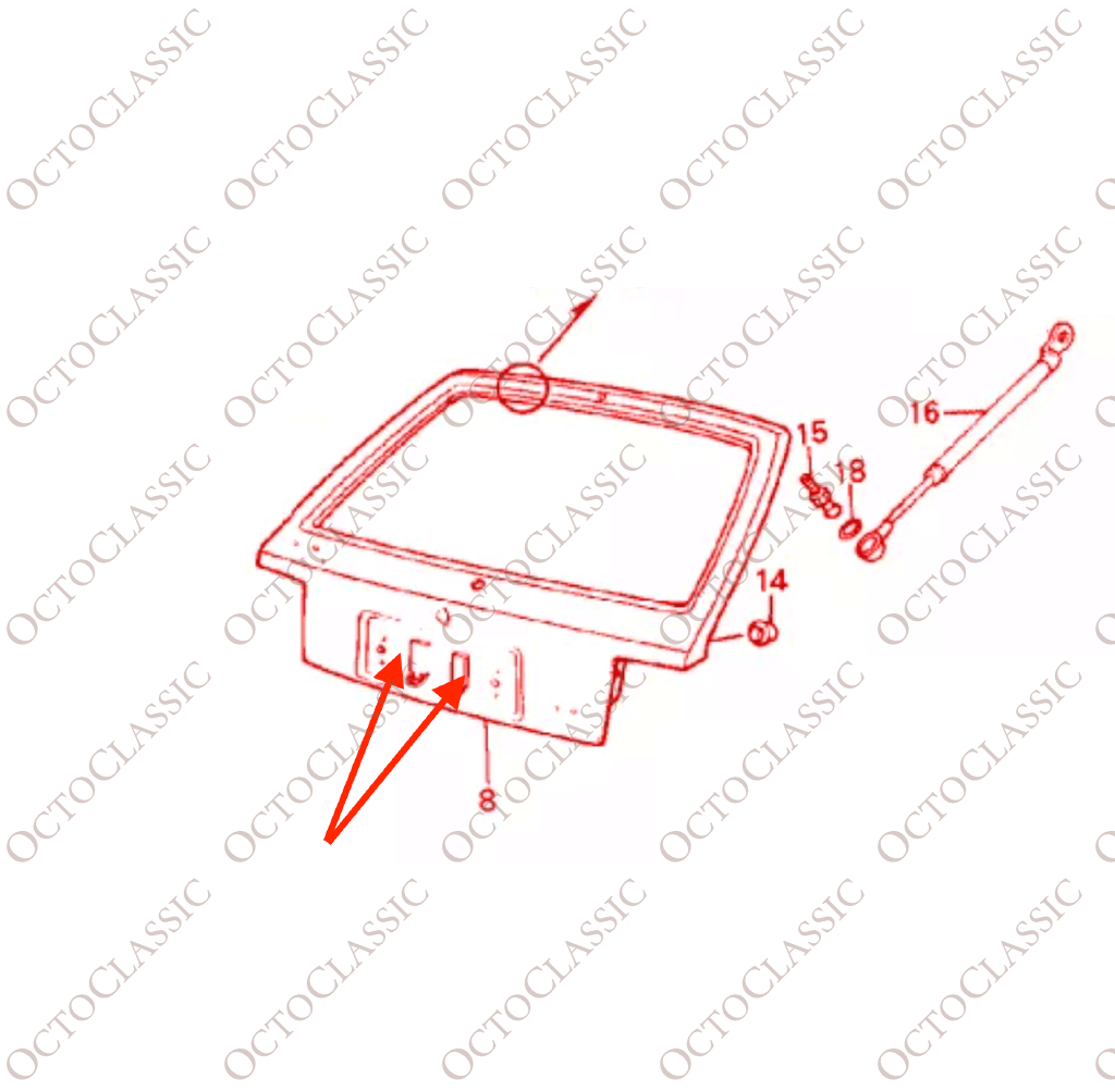 Honda Civic EB / Accord CB Stanley License Plate Light Primed / Clear 34100-634-621 / 015-3229 Honda Civic EB / Accord CB Stanley License Plate Light Primed / Clear 34100-634-621 / 015-3229
