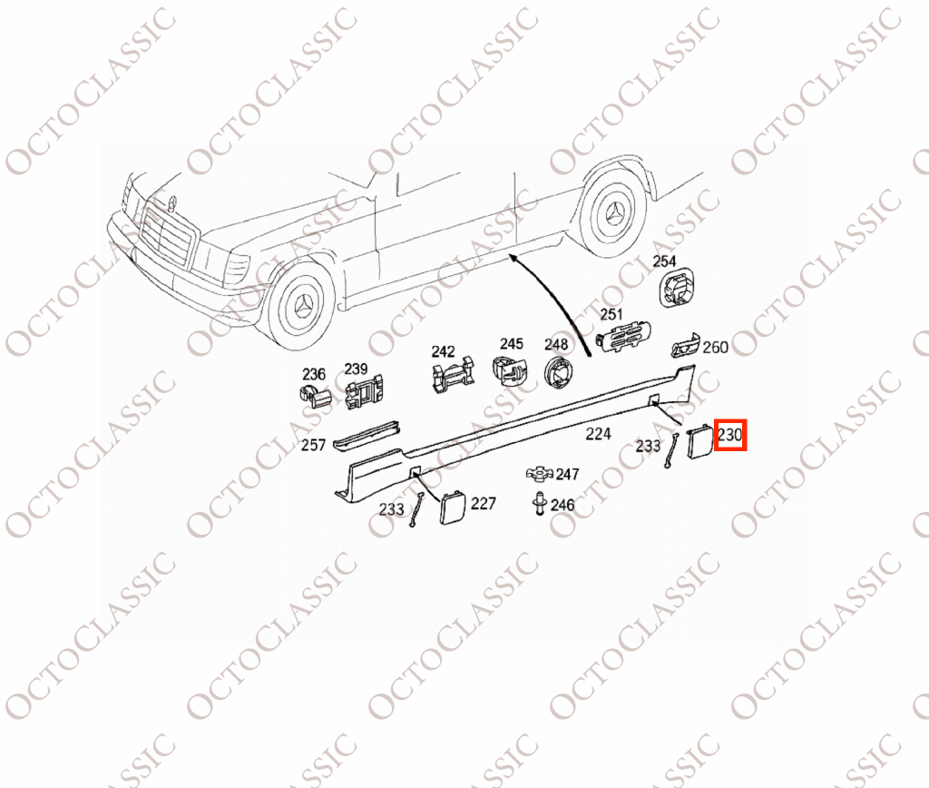 Mercedes W202 C43 AMG Rear Side Skirt Jacking Point Cover Cap Left Or Right Primed A2026984930 / A2026985030 Mercedes W202 C43 AMG Rear Side Skirt Jacking Point Cover Cap Left Or Right Primed A2026984930 / A2026985030