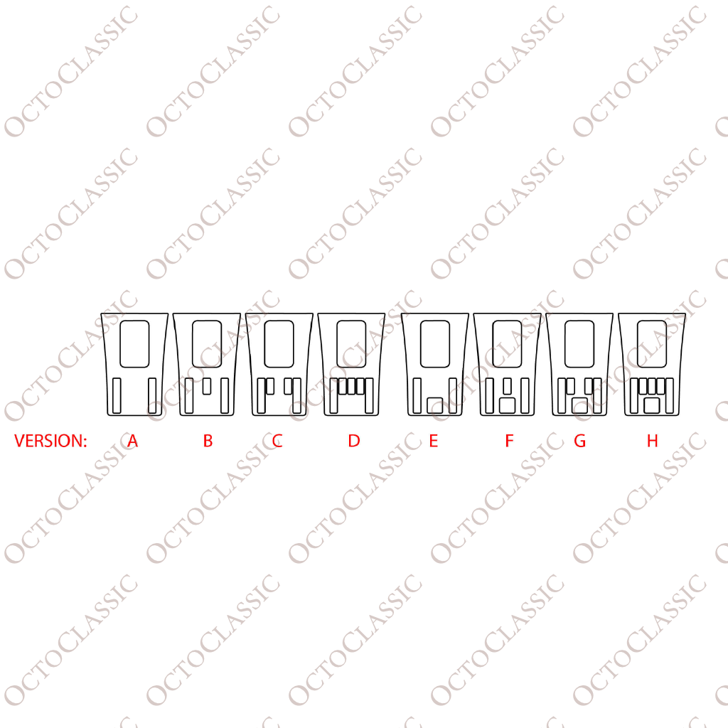 Mercedes W126 C126 SEC Center Console 8 Versions – PPF Paint Protection Film Precut / A1266803409 Mercedes W126 C126 SEC Center Console 8 Versions – PPF Paint Protection Film Precut / A1266803409