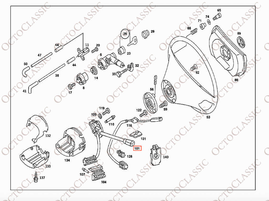 Mercedes W201 Combination Switch A2015450624 Mercedes W201 Combination Switch A2015450624