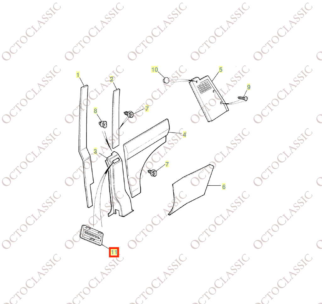 Range Rover Classic 2 Door B-Pillar Seat Belt Trim All Colors MXC4644SUA Range Rover Classic 2 Door B-Pillar Seat Belt Trim All Colors MXC4644SUA