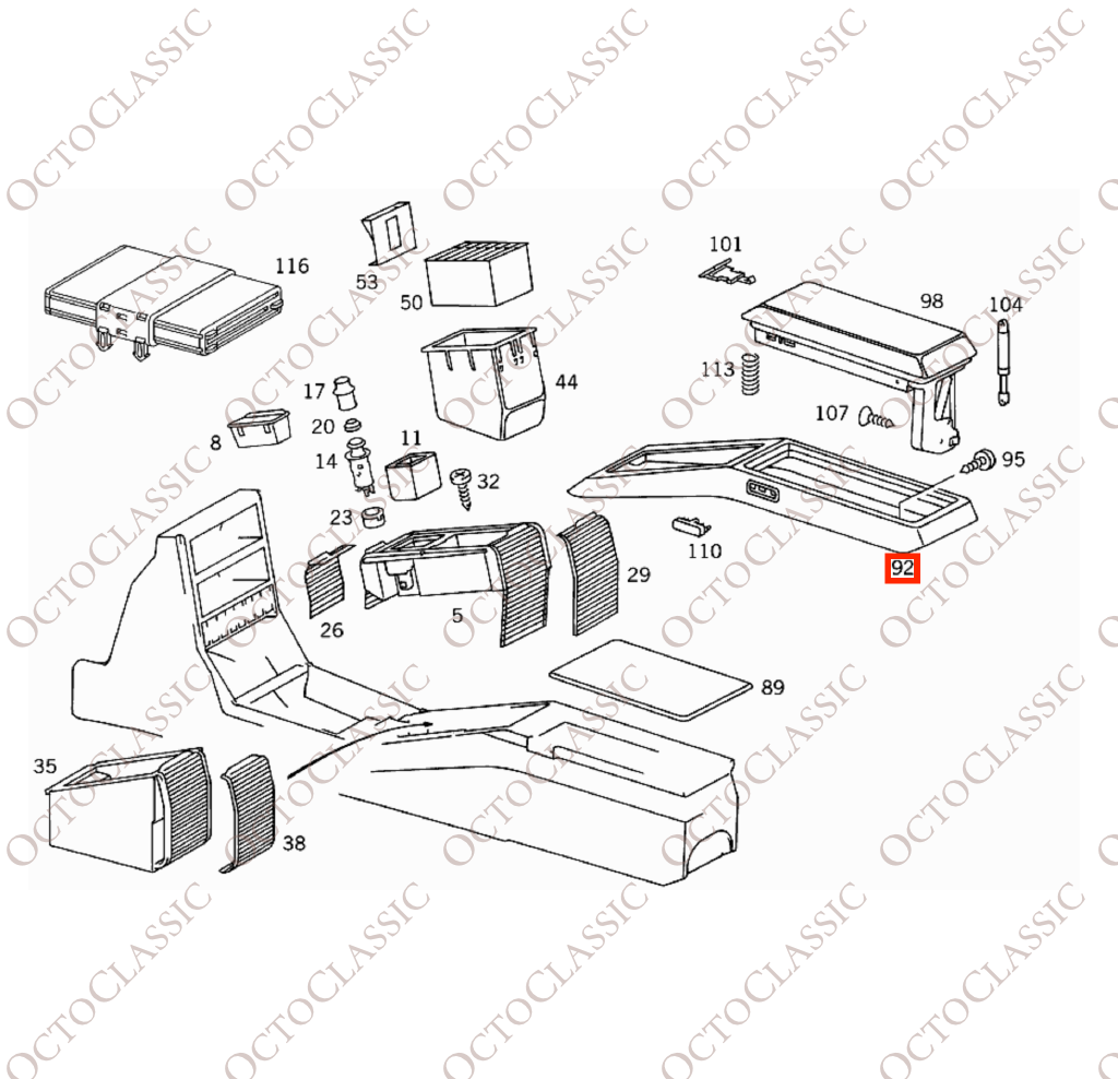 Drewniana rama podłokietnika konsoli środkowej Mercedes SL R129 LHD lub RHD jasny / ciemny orzech A1296800539 Drewniana rama podłokietnika konsoli środkowej Mercedes SL R129 LHD lub RHD jasny / ciemny orzech A1296800539
