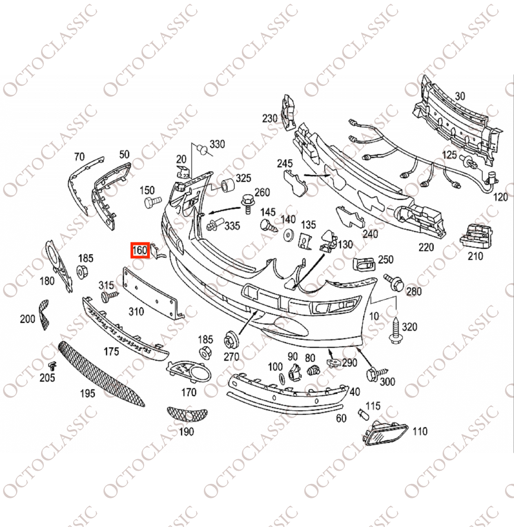 Mercedes W215 CL65 AMG Front Bumper Tow Hook Cover Cap Primed A2158851522 Mercedes W215 CL65 AMG Front Bumper Tow Hook Cover Cap Primed A2158851522