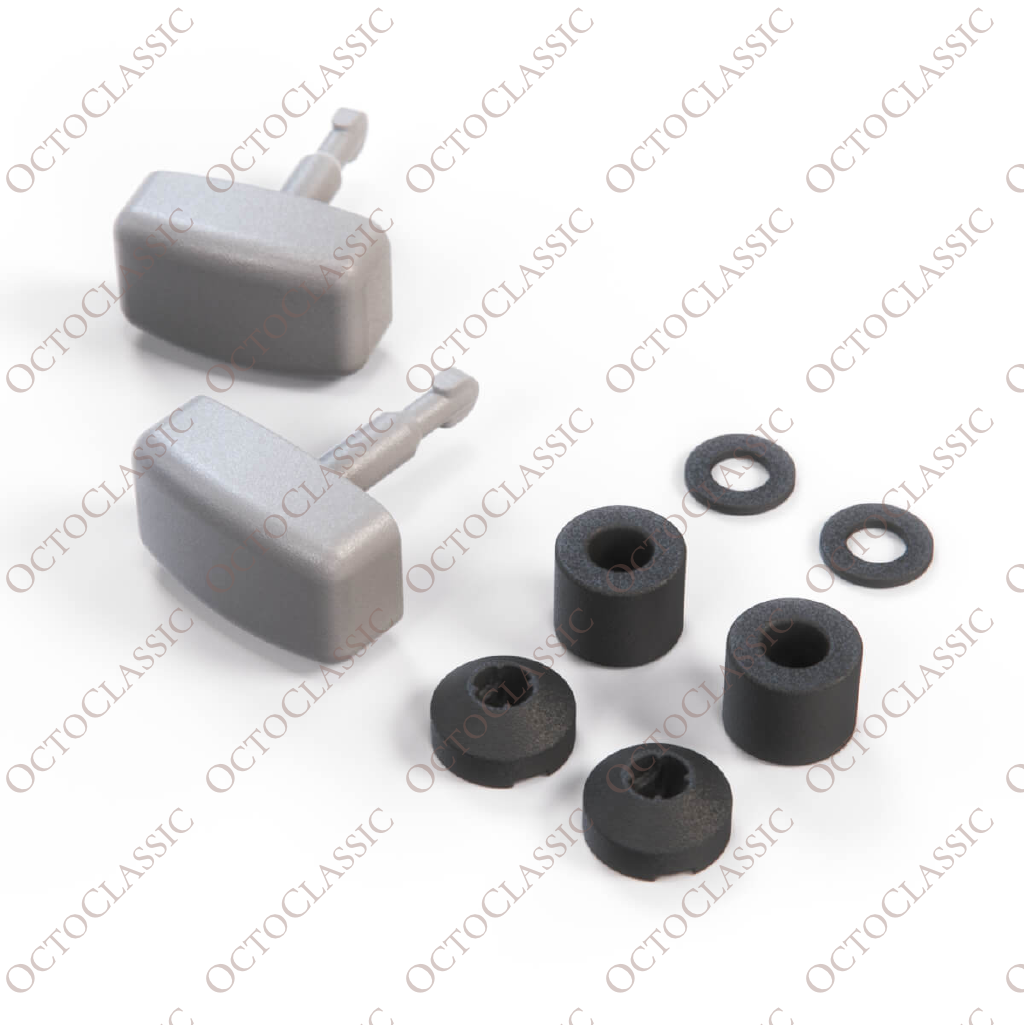 Mercedes W140 / W201 Rear Bumper Trailer Hitch Cover Clip Set Of 2 Primed / Black A2018800187