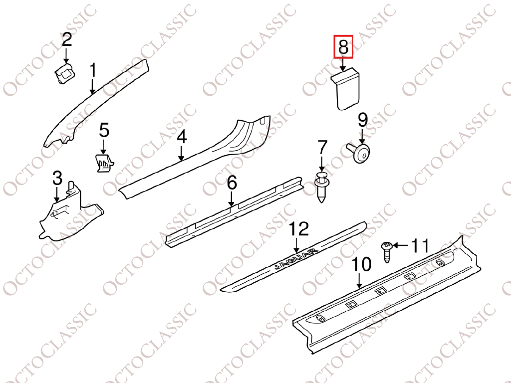 Jaguar XKR Interior Trim Screw Cover Set Of 2 C2P6759 Jaguar XKR Interior Trim Screw Cover Set Of 2 C2P6759