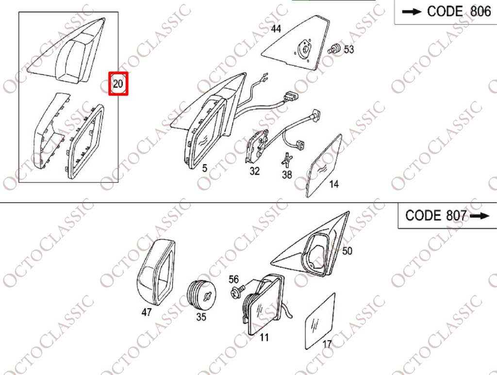 Mercedes R129 Mirror Housing Set Of 3 Pieces All Exterior Colors A1298110260 A1298110261 A1298110221 Mercedes R129 Mirror Housing Set Of 3 Pieces All Exterior Colors A1298110260 A1298110261 A1298110221