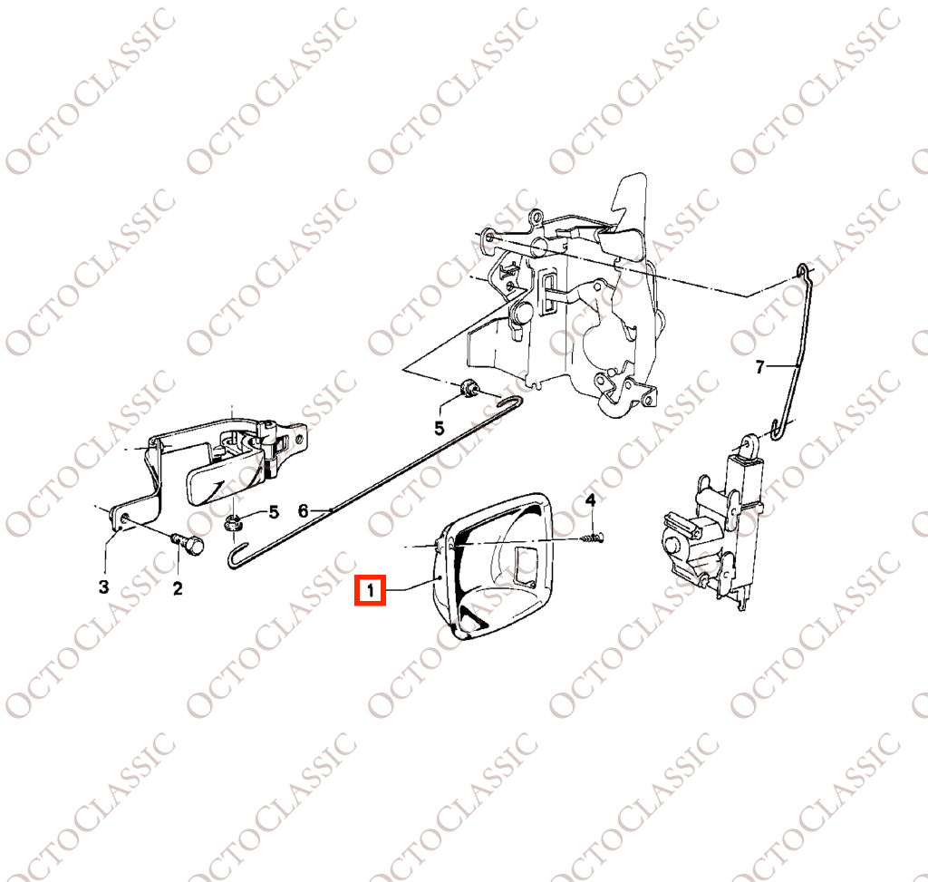 BMW E23 Inner Door Handle Plate Left Or Right All Colors 51211858633 / 51211858634 BMW E23 Inner Door Handle Plate Left Or Right All Colors 51211858633 / 51211858634