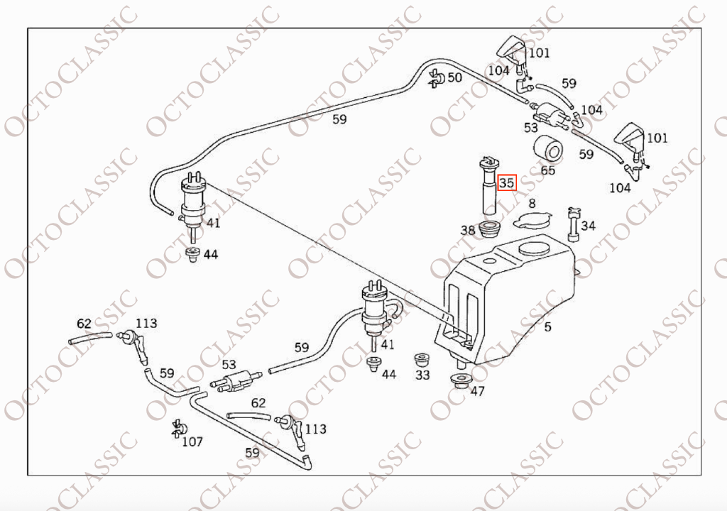 Mercedes R129 / W124 / W140 / W201 / W202 / W460 / W461 Washer Fluid Level Sensor A1295400217 / A1405400017 / A0075450124 Mercedes R129 / W124 / W140 / W201 / W202 / W460 / W461 Washer Fluid Level Sensor A1295400217 / A1405400017 / A0075450124
