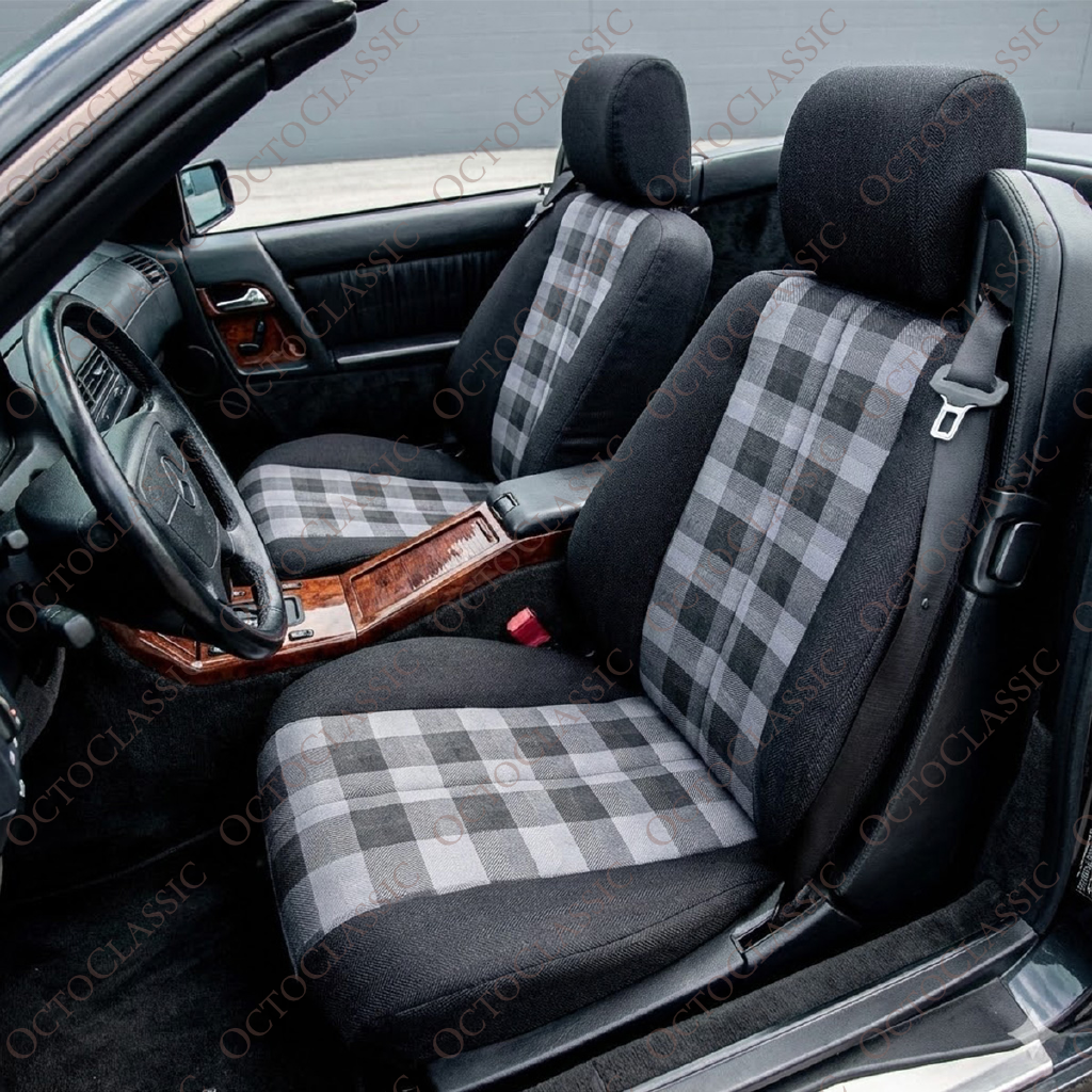 Mercedes R129 SL Pre-facelift Textile Checkered Seat Covers
