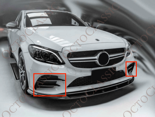 Mercedes W205 Fog Lamp Cover Set Of 2 Left And Right A2058857202 / A2058857302 Mercedes W205 Fog Lamp Cover Set Of 2 Left And Right A2058857202 / A2058857302