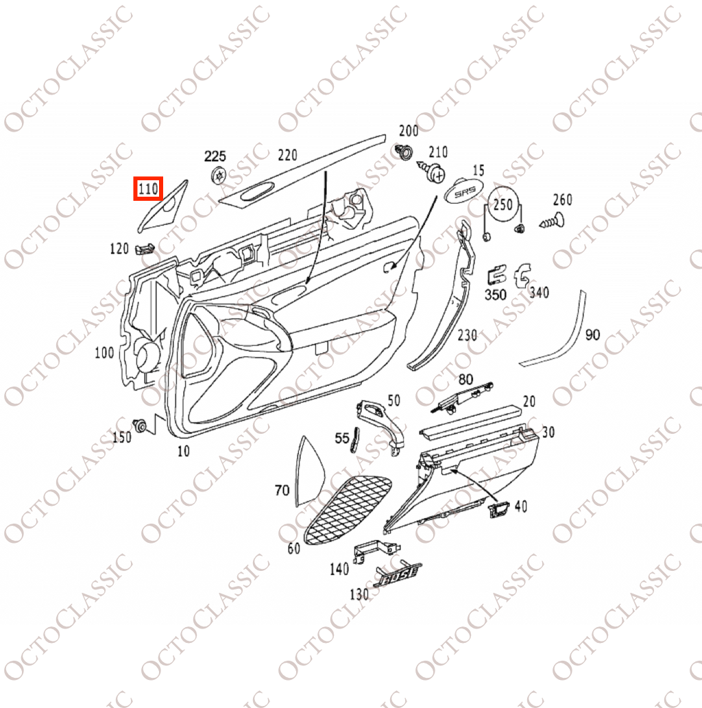 Mercedes SL R230 Inner Mirror Leather Cover Trim Left Or Right All Colors A2307200211 / A2307200411 Mercedes SL R230 Inner Mirror Leather Cover Trim Left Or Right All Colors A2307200211 / A2307200411