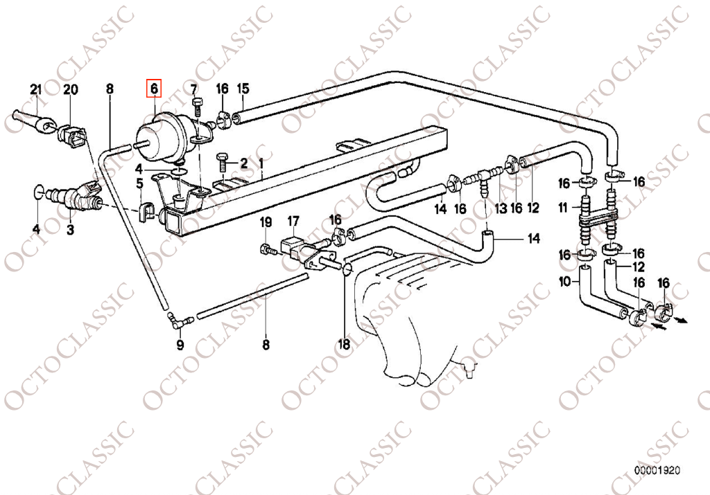 BMW / Porsche / Volkswagen / Alfa Romeo / Volvo Fuel Pressure Regulator 3 Bar 13531711541 BMW / Porsche / Volkswagen / Alfa Romeo / Volvo Fuel Pressure Regulator 3 Bar 13531711541