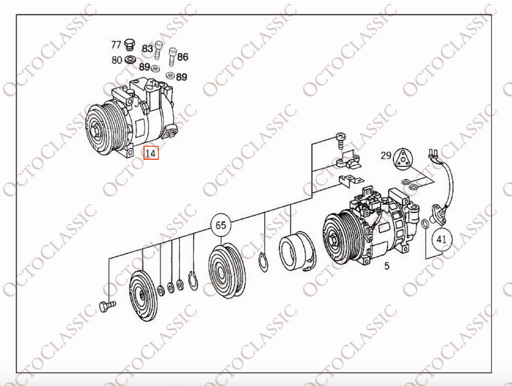 Mercedes W202 / W203 / W210 / W140 / R170 / W163 / W460 / W463 Air Conditioning Compressor A0002302011 Mercedes W202 / W203 / W210 / W140 / R170 / W163 / W460 / W463 Air Conditioning Compressor A0002302011