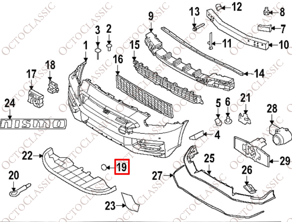 Nissan GT-R Front Bumper Tow Hook Bracket Cover Primed 622A0-6AV0A Nissan GT-R Front Bumper Tow Hook Bracket Cover Primed 622A0-6AV0A