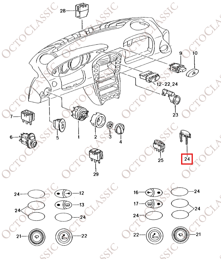 Porsche 986 Boxster Center Console Dummy Blind Cover Set Of 3 99661342510 Porsche 986 Boxster Center Console Dummy Blind Cover Set Of 3 99661342510