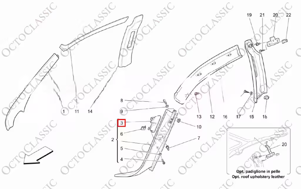 Maserati 3200 4200 GranSport Bocchetta d’aria per montante A Set di 2 Sinistra o Destra Nero 388300271 / 388300270