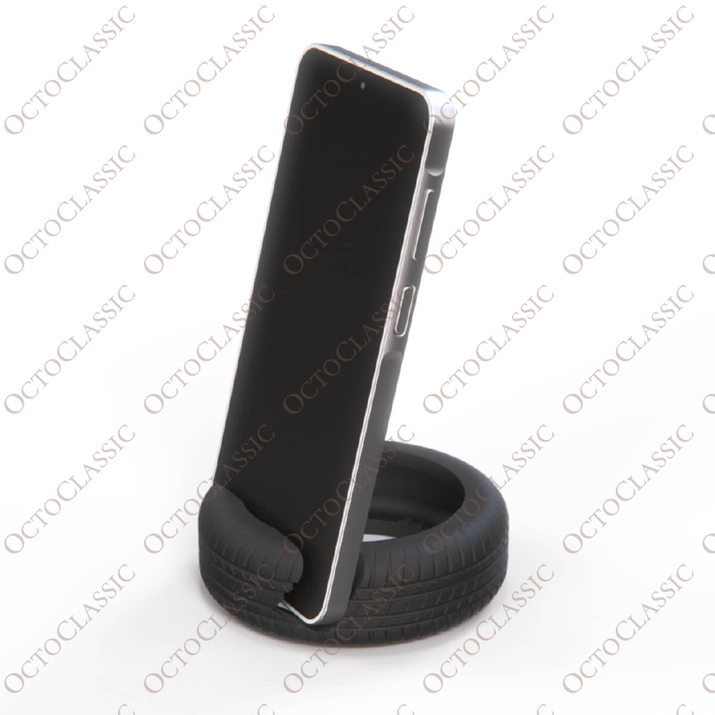 Tire Phone Stand Holder Black