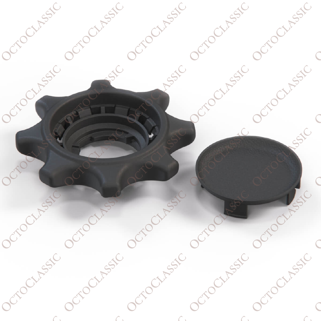 Ford Sierra Front Seat Backrest Adjustment Knob + Cap Black 75AB T618K78 AA / 75AB T618K79 AA