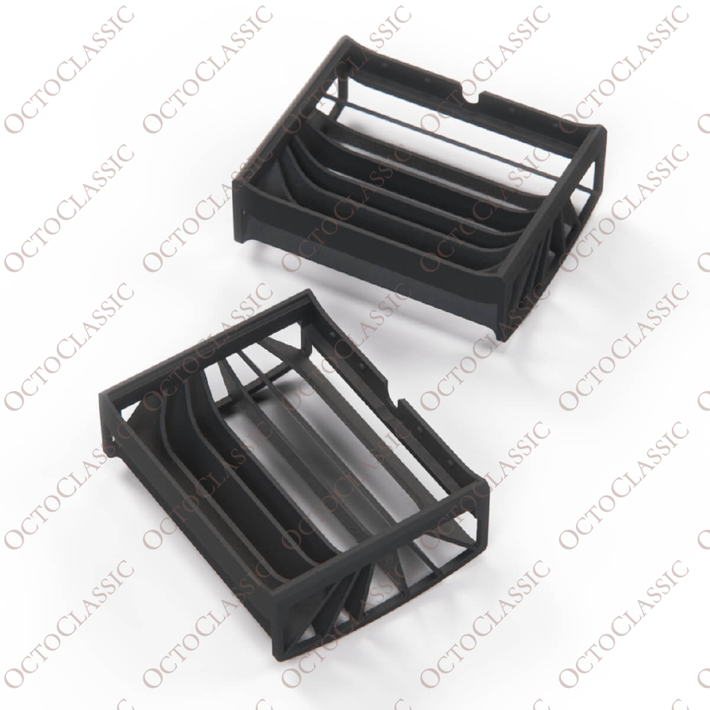 Jaguar E-Type Directional Air Vent Cover Set Of 2 Black BD25734 BD25733 Jaguar E-Type Directional Air Vent Cover Set Of 2 Black BD25734 BD25733