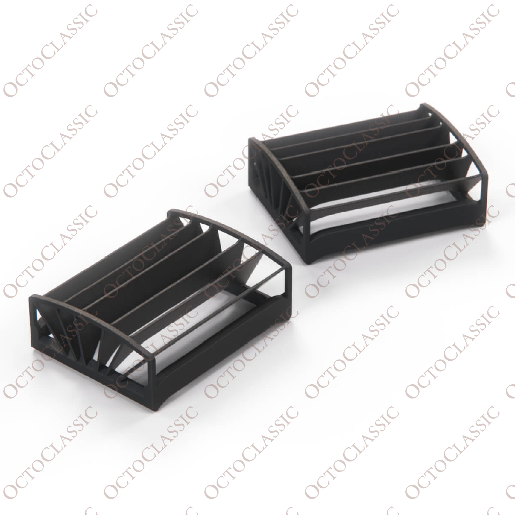 Jaguar E-Type Directional Air Vent Cover Set Of 2 Black BD25734 BD25733