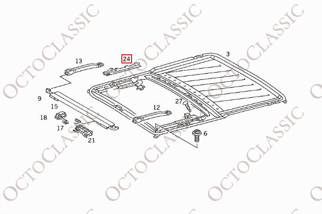 Mercedes W124 / W126 / W463 Sunroof Plastic Guide Rail Left And Right Black A1247820131 A1247820231 Mercedes W124 / W126 / W463 Sunroof Plastic Guide Rail Left And Right Black A1247820131 A1247820231