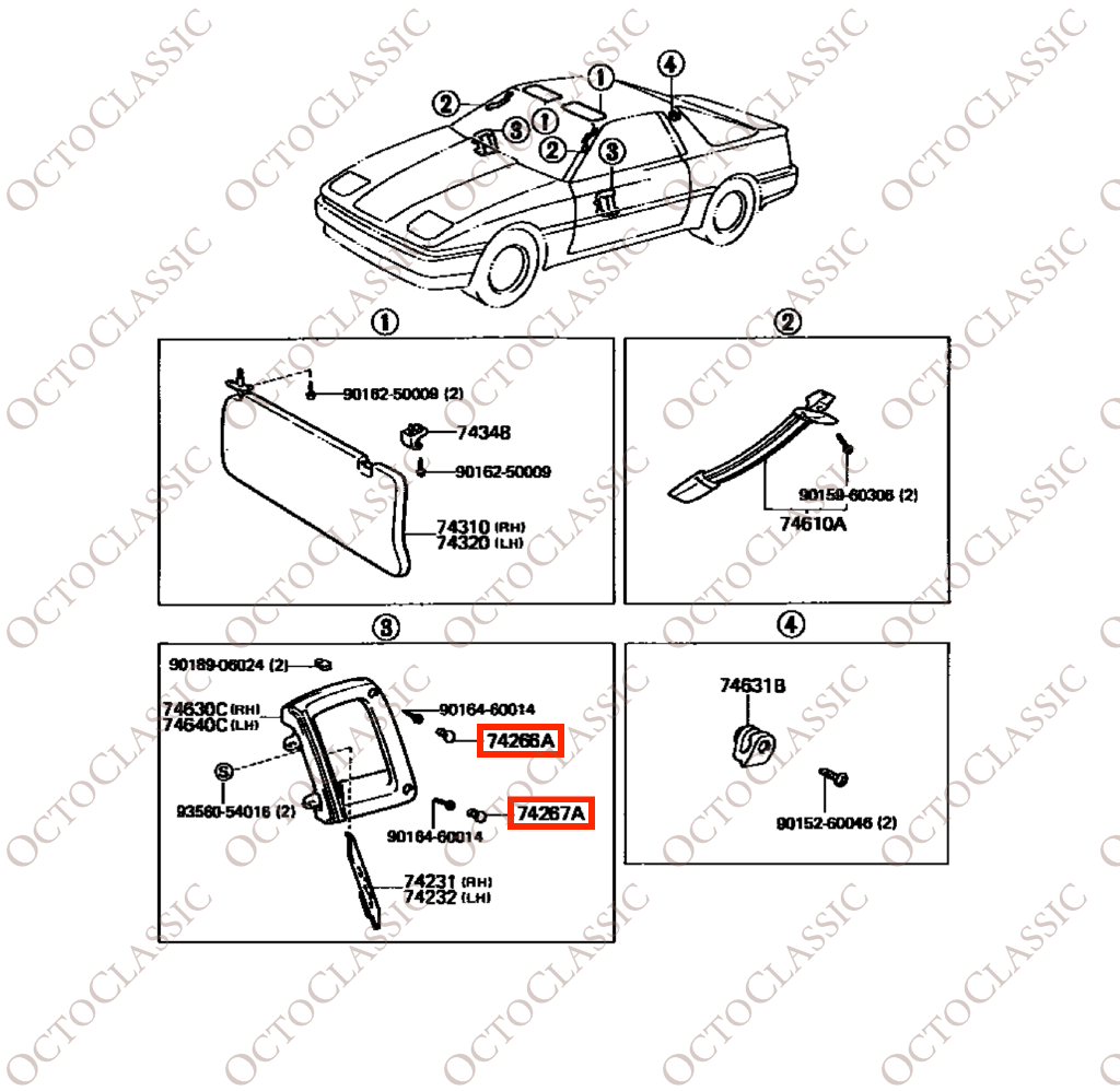 Toyota Supra A70 Inner Door Panel Screw Cover Caps Set Of 2 All Colors 74266-14041 / 74267-14021 Toyota Supra A70 Inner Door Panel Screw Cover Caps Set Of 2 All Colors 74266-14041 / 74267-14021