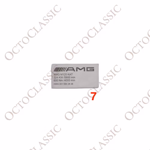 Calcomanías de designación de la versión del motor Mercedes AMG