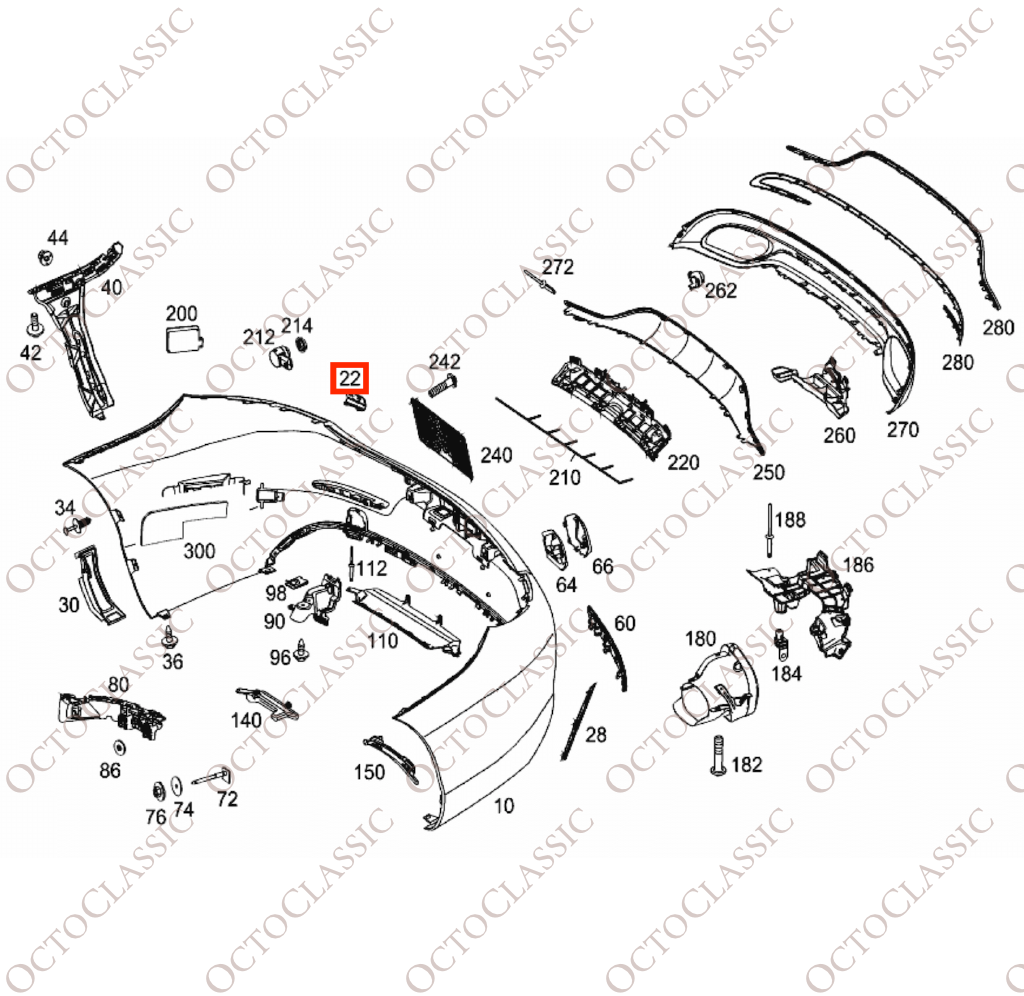 Mercedes W205 AMG Rear Bumper Tow Hook Cover Cap Primed A2058851624 Mercedes W205 AMG Rear Bumper Tow Hook Cover Cap Primed A2058851624
