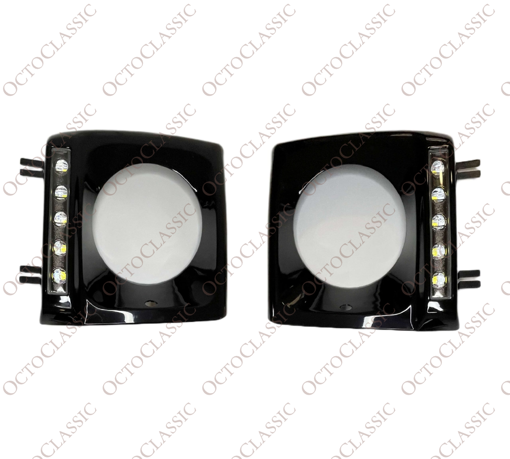 Mercedes W463 Headlight Cover Set with LED Daytime Running Lights Set of 2 Left And Right