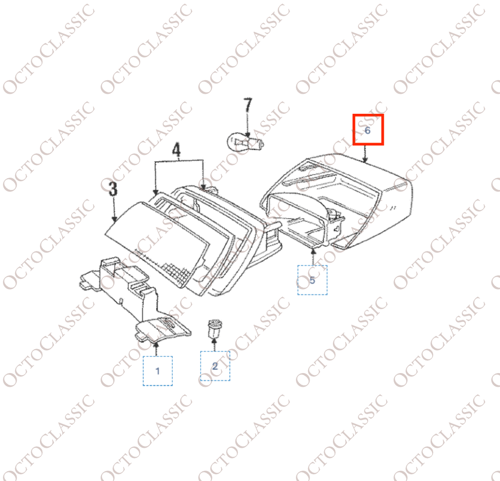 Volvo 900 Series Sedan Third Brake Light Cover Cap All Colors 3534077 Volvo 900 Series Sedan Third Brake Light Cover Cap All Colors 3534077