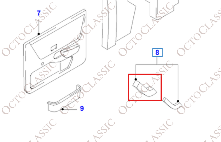 Ford Escort Mk3 Poignée Intérieure Gauche ou Droite 1645962 / 1645959 Ford Escort Mk3 Poignée Intérieure Gauche ou Droite 1645962 / 1645959