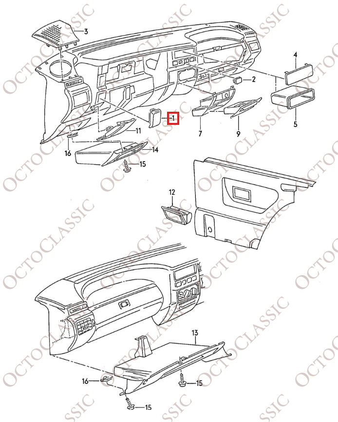 Volkswagen Polo 86C 2F Button Cover Black 867857145A Volkswagen Polo 86C 2F Button Cover Black 867857145A