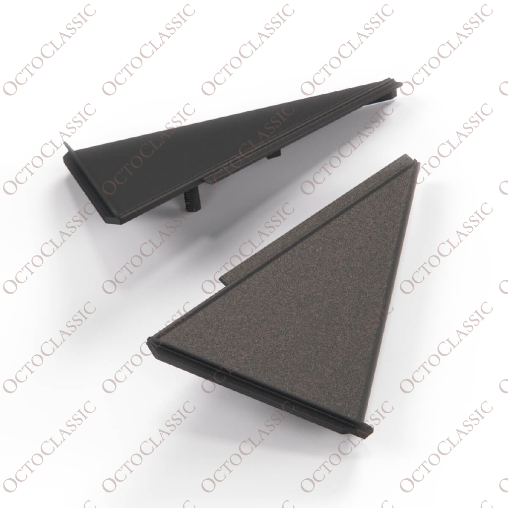 Audi 80 B2 TYP-85 Rear Left Door Card Panel Triangle Trim Set Of 2 Black 813853273 813853274