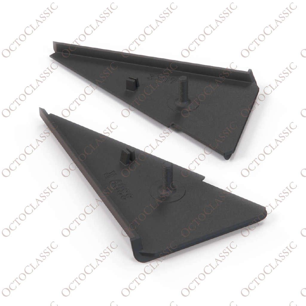 Audi 80 B2 TYP-85 Rear Left Door Card Panel Triangle Trim Set Of 2 Black 813853273 813853274 Audi 80 B2 TYP-85 Rear Left Door Card Panel Triangle Trim Set Of 2 Black 813853273 813853274