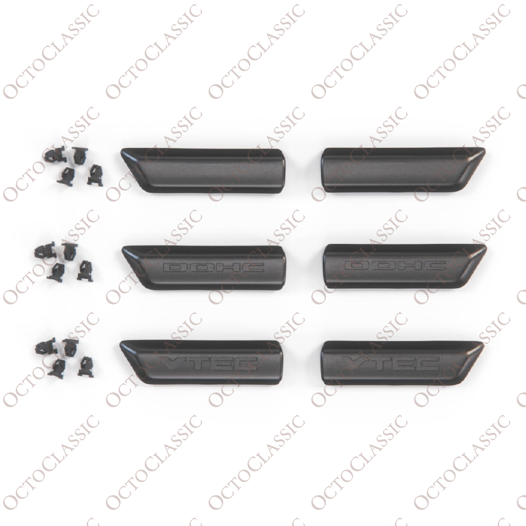 Honda Integra DC2 Zestaw 2 listew bocznych błotnika (3 wersje DOHC / VTEC / Clear) czarny lub zagruntowany 75321-SK7-A010 / 75301-SK7-A010