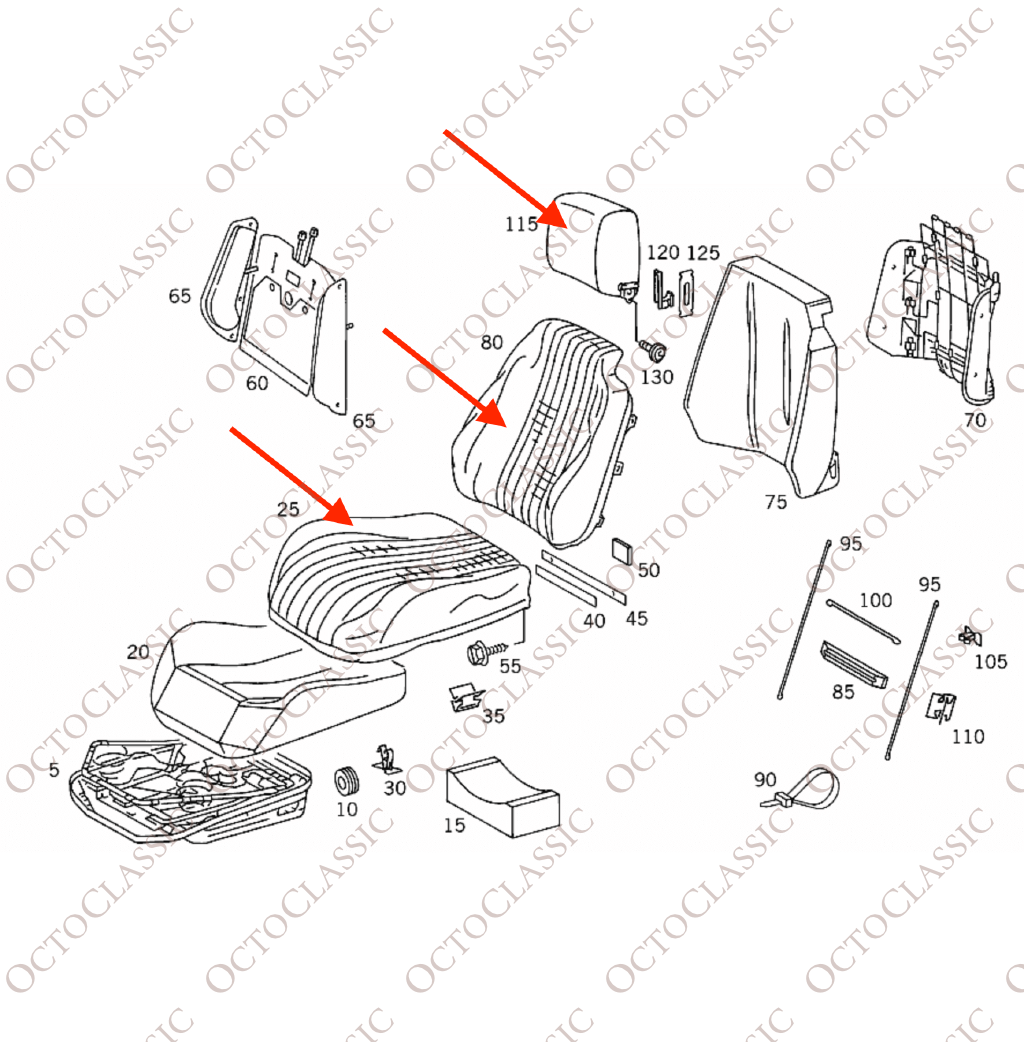 Mercedes SL R129 Facelift Leder Vordersitzbezug Komplettsatz Links und Rechts Alle Farben A1299103046 / A1299103647 / A1299103747 Mercedes SL R129 Facelift Leder Vordersitzbezug Komplettsatz Links und Rechts Alle Farben A1299103046 / A1299103647 / A1299103747
