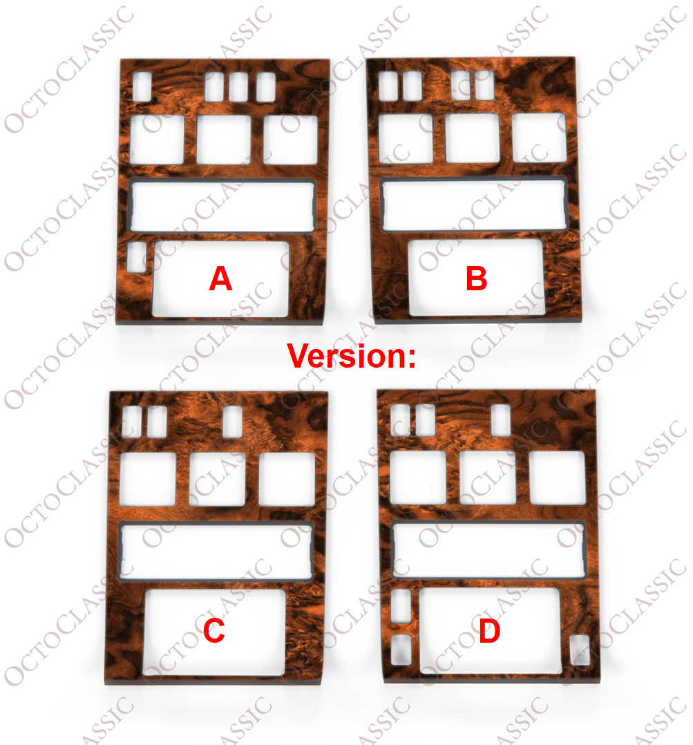 Mercedes W140 Center Console Trim Panel Cover Wood Zebrano / Walnut