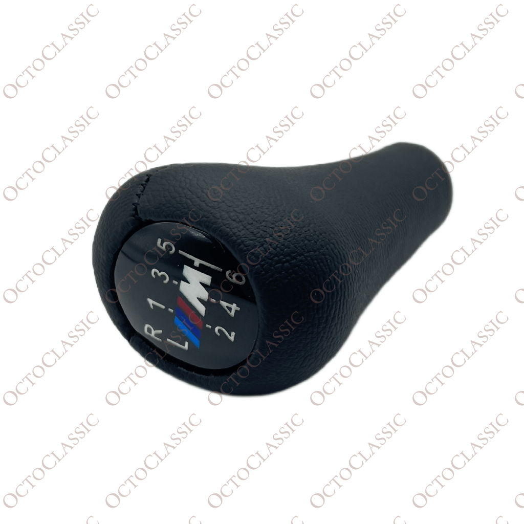 BMW E34 / E36 / E38 / E39 / E46 / E60 / E87 / E83 / Z4 / E90 / E91 / E92 / E93 Leather Shift Knob Black Or Spotted 25117896886