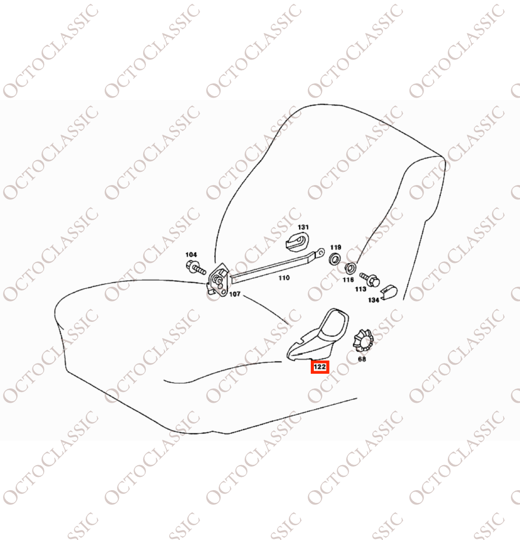 Mercedes W123 Front Seat Inner Side Cover Trim Left Or Right All Colors A1239184430 / A1239184330 Mercedes W123 Front Seat Inner Side Cover Trim Left Or Right All Colors A1239184430 / A1239184330