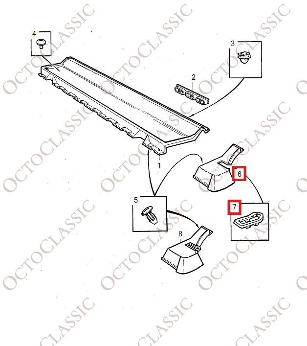 Volvo 740 / 940 Sedan Rear Left or Right Seat Belt Trim Cover All Colors 1379657 / 1379658 Volvo 740 / 940 Sedan Rear Left or Right Seat Belt Trim Cover All Colors 1379657 / 1379658
